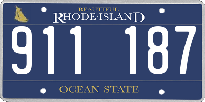 RI license plate 911187
