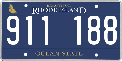 RI license plate 911188