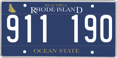 RI license plate 911190