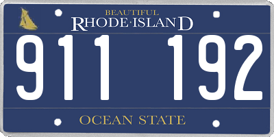 RI license plate 911192