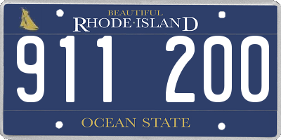 RI license plate 911200