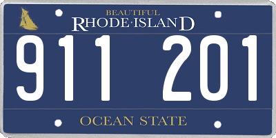 RI license plate 911201
