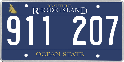 RI license plate 911207