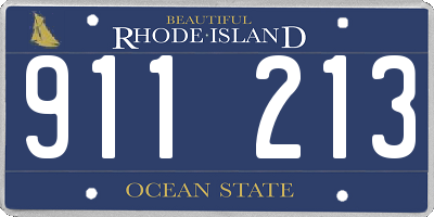 RI license plate 911213