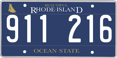 RI license plate 911216