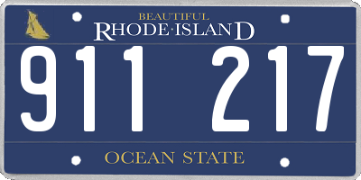 RI license plate 911217