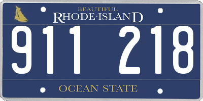 RI license plate 911218
