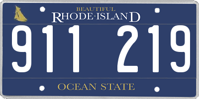 RI license plate 911219