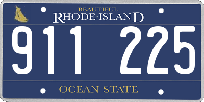 RI license plate 911225