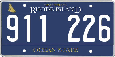 RI license plate 911226