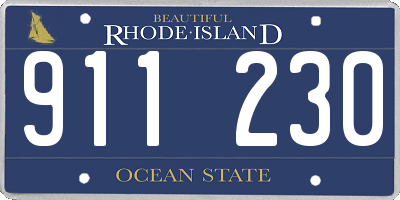 RI license plate 911230