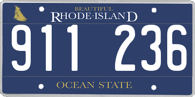 RI license plate 911236