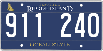 RI license plate 911240