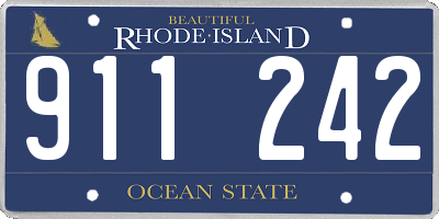 RI license plate 911242