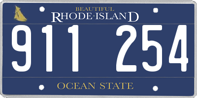 RI license plate 911254