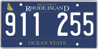 RI license plate 911255