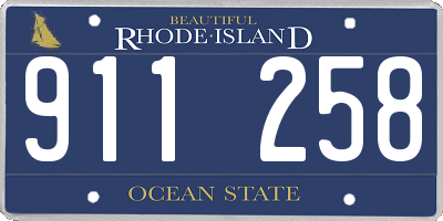 RI license plate 911258