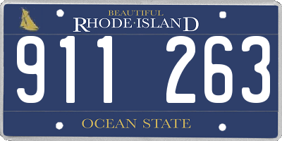 RI license plate 911263