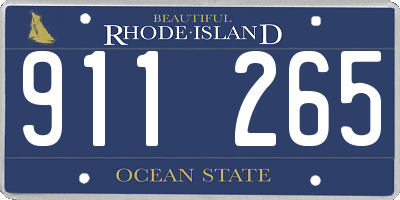 RI license plate 911265
