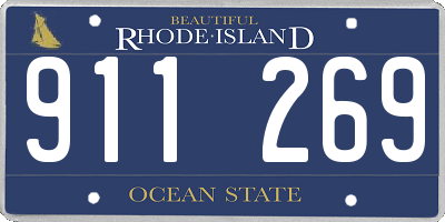 RI license plate 911269