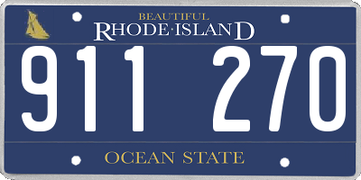 RI license plate 911270