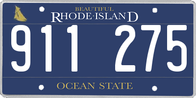 RI license plate 911275