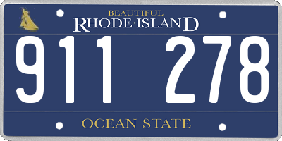 RI license plate 911278