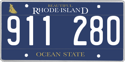 RI license plate 911280