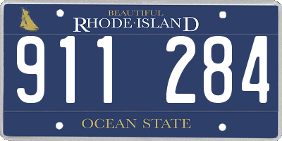 RI license plate 911284