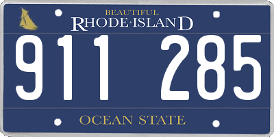 RI license plate 911285