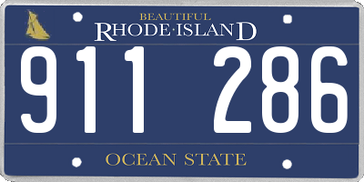 RI license plate 911286