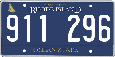RI license plate 911296