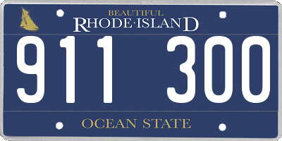 RI license plate 911300