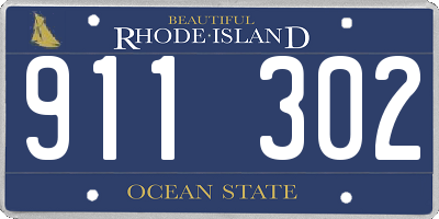 RI license plate 911302