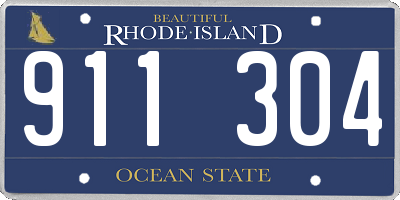 RI license plate 911304
