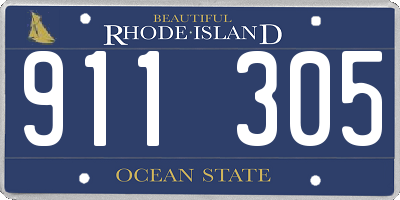 RI license plate 911305