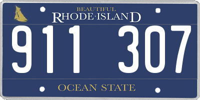 RI license plate 911307