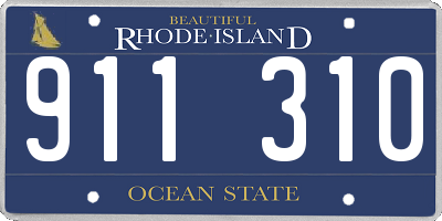RI license plate 911310