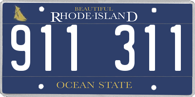 RI license plate 911311