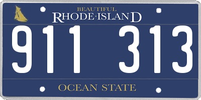 RI license plate 911313
