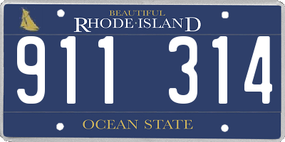 RI license plate 911314
