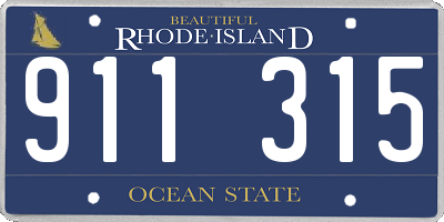 RI license plate 911315