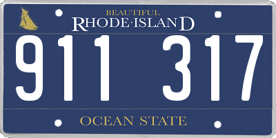 RI license plate 911317
