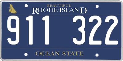 RI license plate 911322