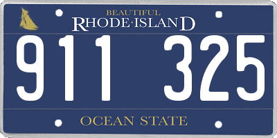 RI license plate 911325