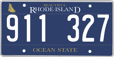 RI license plate 911327