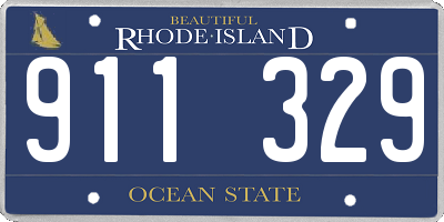 RI license plate 911329