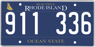 RI license plate 911336