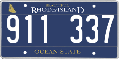 RI license plate 911337