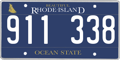 RI license plate 911338